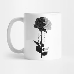 Memento mori Black and white Rose Mug